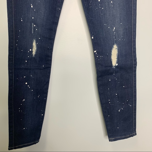 NEW* Siwy Dark Wash Muse Paint Drip Spatter Hannah Skinny Jeans - Picture 5 of 12